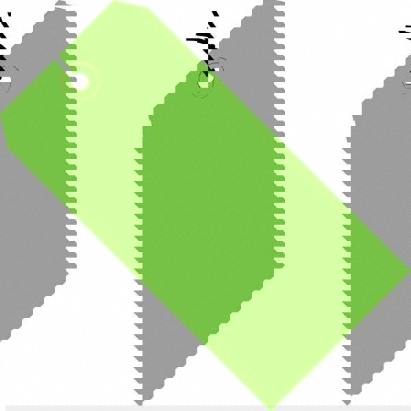 Blank Tag: 8'' High, Green, Synthetic Paper